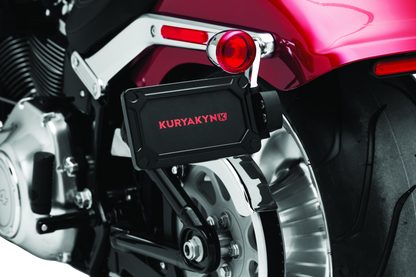 Kuryakyn Nova Side Mount License Plate Frame Gloss Black