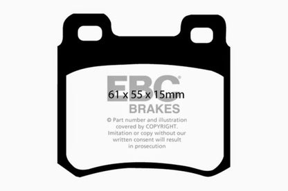 EBC 94-95 Mercedes-Benz C220 (W202) 2.2 Redstuff Rear Brake Pads