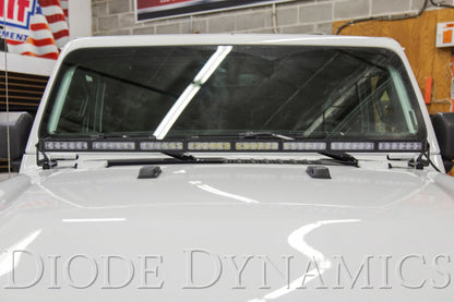 Diode Dynamics 18-21 Jeep JL Wrangler/Gladiator SS50 Hood LED Light Bar Kit - Amber Combo