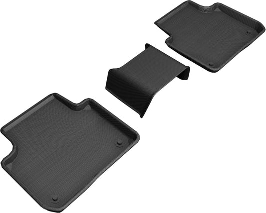 3D MAXpider 2019-2019 Porsche Cayenne Kagu 2nd Row Floormats - Black