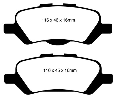 EBC 08+ Toyota Venza 2.7 Redstuff Rear Brake Pads