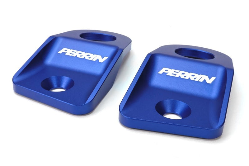 PERRIN 15-21 Subaru WRX/STI / 13-17 Crosstrek / 12-16 Impreza Upper Radiator Bracket Set - Blue