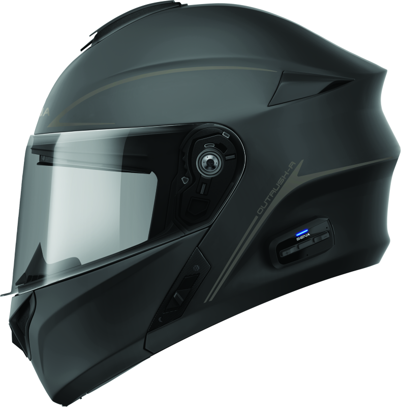 Sena Technologies Outrush R Flip-Up Bluetooth Helmet Matte Black - Small