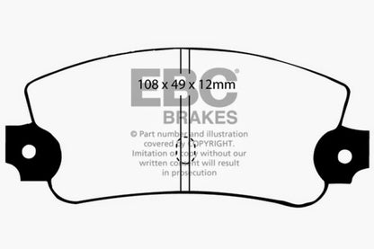 EBC 75-81 Lancia Beta 1.8L Greenstuff Rear Brake Pads