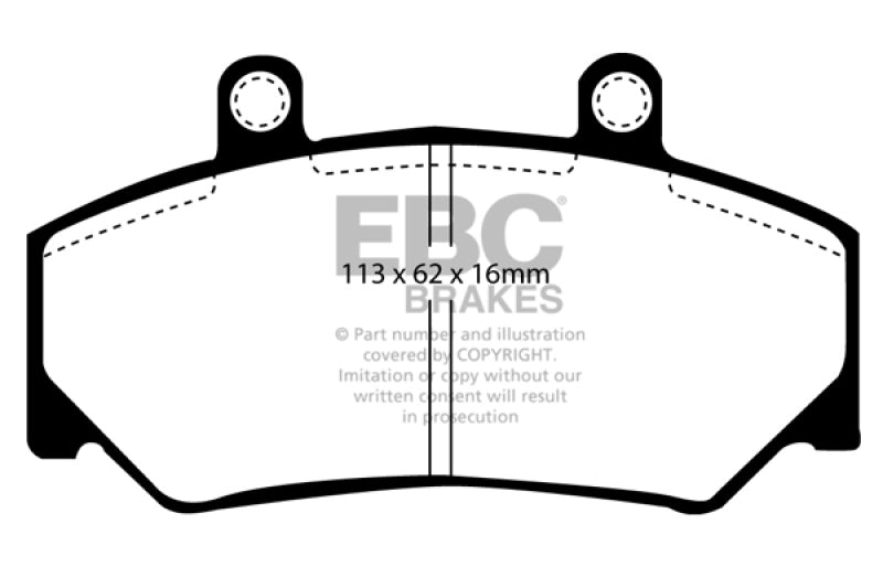 EBC 85-93 Volvo 740 2.1 (Bendix) Greenstuff Front Brake Pads