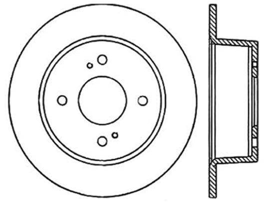 StopTech Nissan 81 280ZX SportStop Slotted & Drilled Left Rear Rotor