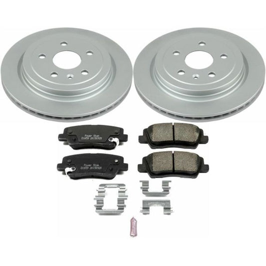 Power Stop 14-18 Cadillac CTS Rear Z17 Evolution Geomet Coated Brake Kit