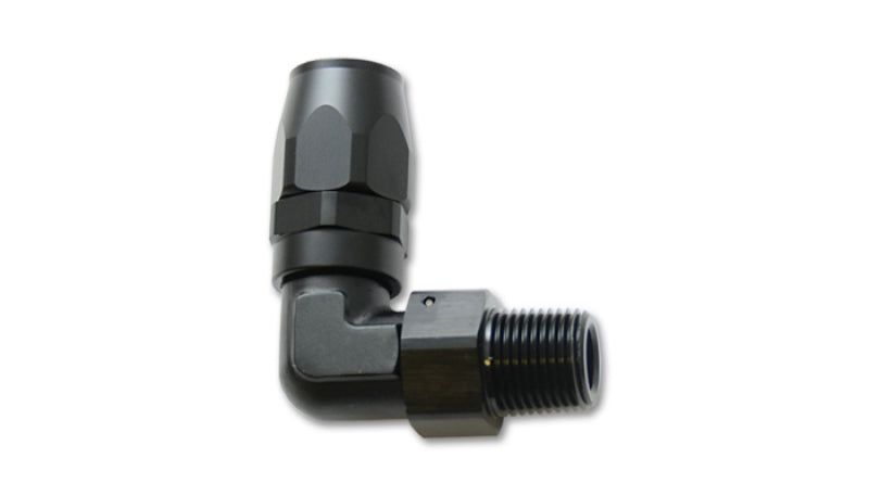 Vibrant Male NPT 90 Degree Hose End Fitting -8AN - 3/8 NPT