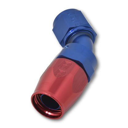 Russell Performance -6 AN Red/Blue 45 Degree Full Flow Hose End