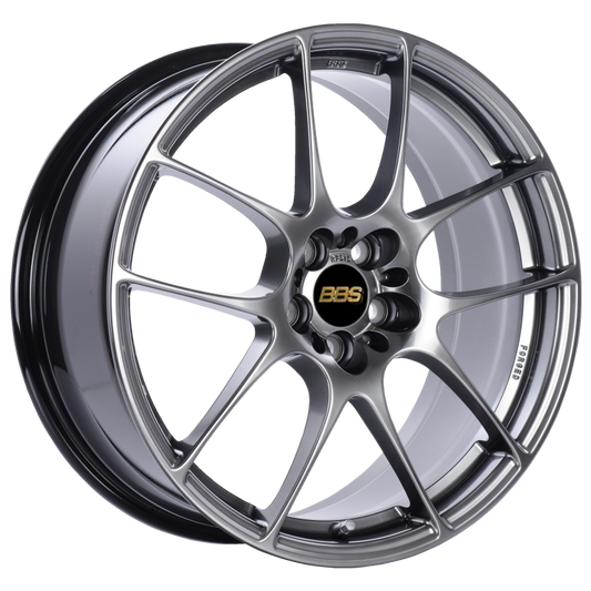 BBS RF 18x8 5x114.3 ET43 Diamond Black Wheel -82mm PFS/Clip Required