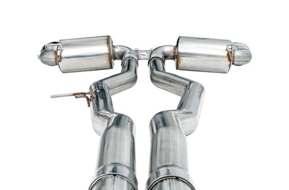 AWE 2020 Toyota Supra A90 Non-Resonated Touring Edition Exhaust - 5in Chrome Silver Tips - Precision R