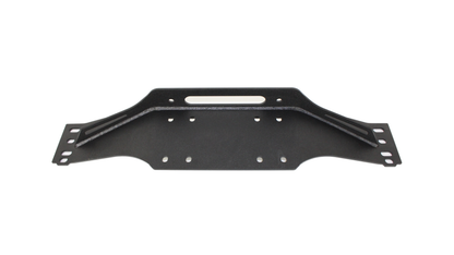 Fishbone Offroad 97-06 Jeep Wrangler TJ Winch Plate Steel - Black Textured Powdercoat Piranha Series