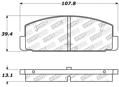 StopTech Performance 89-95 Mazda RX7 / 03-05 Mazda 6 Rear Brake Pads