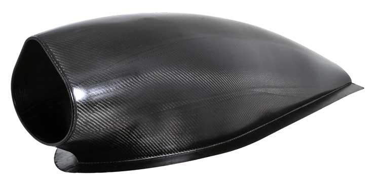 K&N Custom Racing Air Filter - Rectangular Carbon Fiber 4in Air Box w/ 2.75in Air Horn